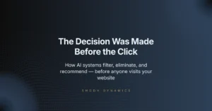 AI decision funnel diagram showing how brands are filtered before a user clicks — ChatGPT Ads India