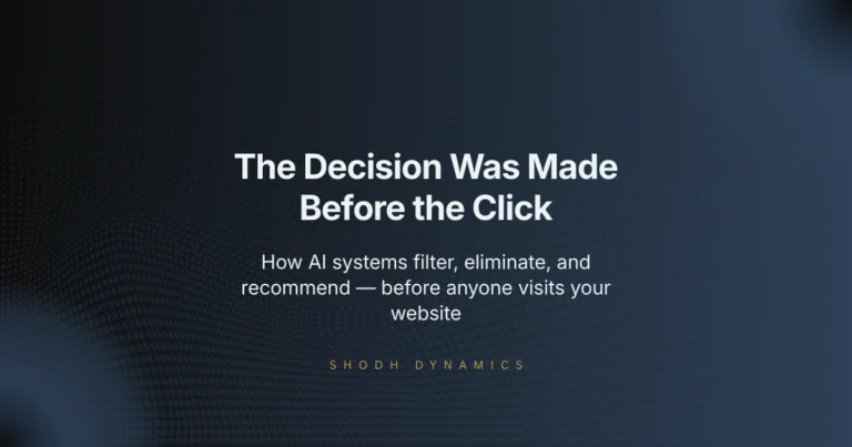 AI decision funnel diagram showing how brands are filtered before a user clicks — ChatGPT Ads India