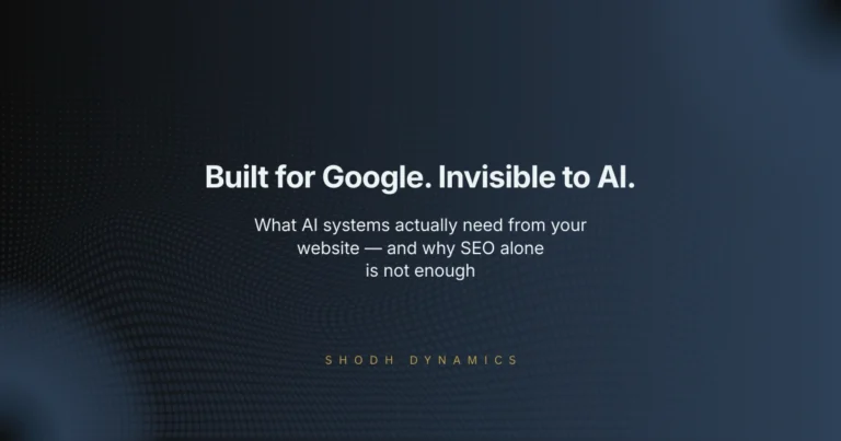 Website structure for AI answers — how to prepare your site for ChatGPT and AI discovery in India