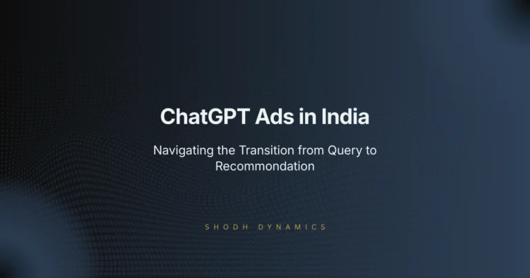 ChatGPT Ads India Strategy Note: Abstract decision flow showing AI recommendation logic.