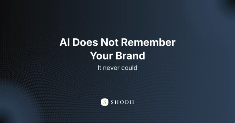 AI Brand Recall — why AI systems do not remember brands with strong market reputation — ShodhDynamics