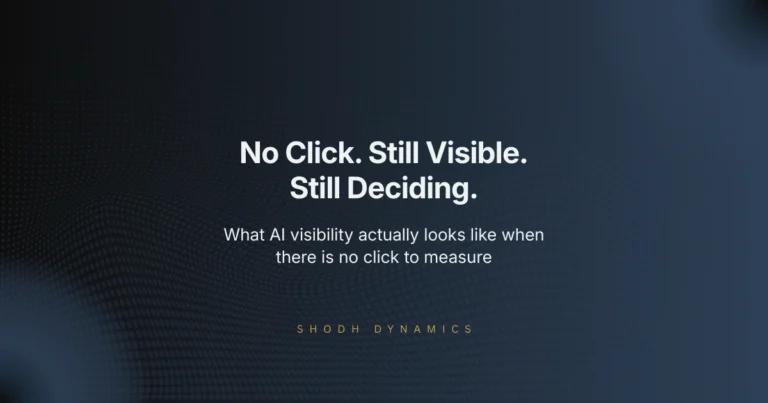 What AI visibility looks like without clicks — zero-click authority and decision influence explained for Indian businesses
