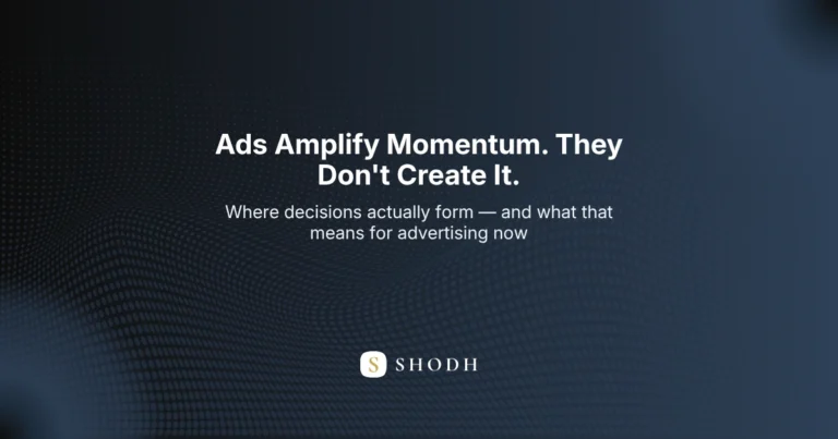 Ads don't convert — decisions do — how AI moves decision-making upstream of advertising for Indian businesses