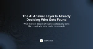 The AI Answer Layer — how businesses will be discovered, chosen, and remembered in the next decade