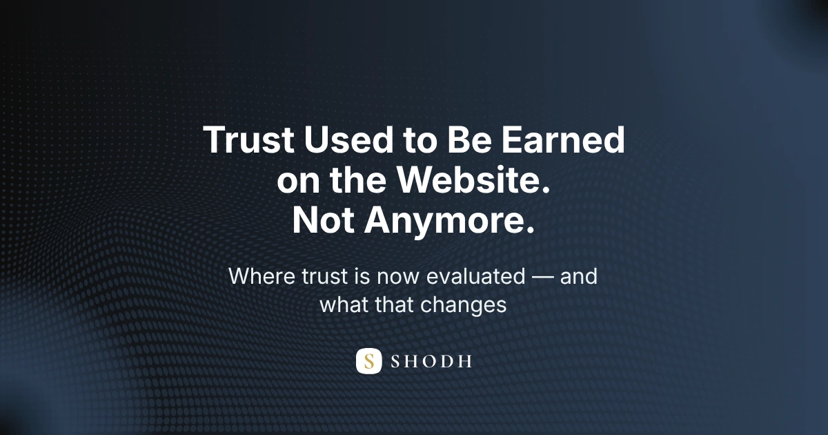 Trust is now built before the website visit — how AI systems evaluate brand credibility before any click occurs
