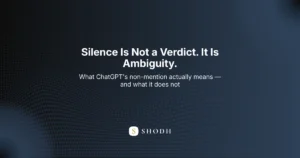 Why ChatGPT doesn't mention your business — entity ambiguity and AI visibility explained for Indian brands