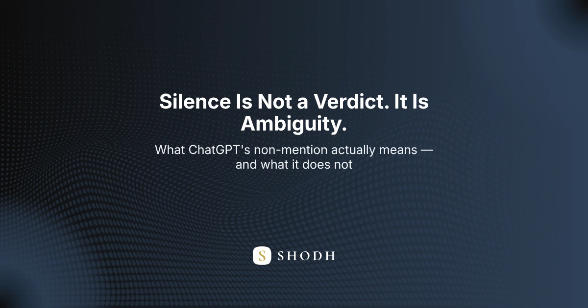 Why ChatGPT doesn't mention your business — entity ambiguity and AI visibility explained for Indian brands