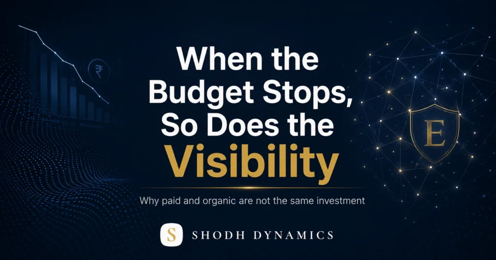Two systems one brand — why entity signals and ChatGPT ad spend are not the same investment — ShodhDynamics investigation