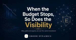 Two systems one brand — why entity signals and ChatGPT ad spend are not the same investment — ShodhDynamics investigation