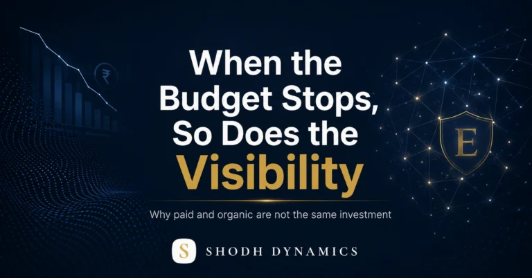 Two systems one brand — why entity signals and ChatGPT ad spend are not the same investment — ShodhDynamics investigation